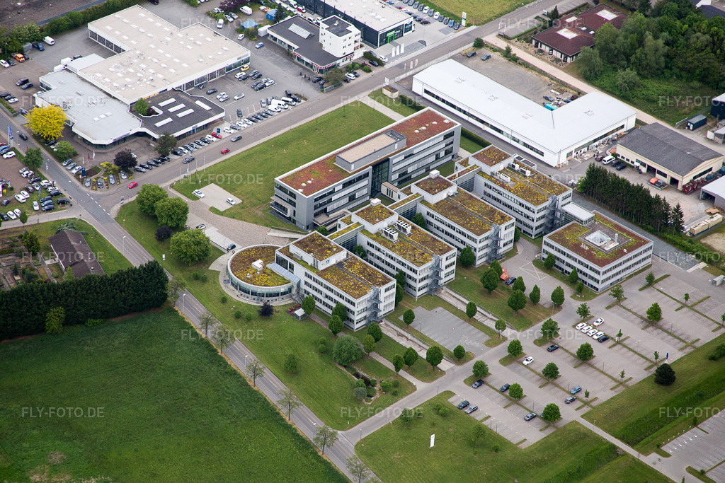 Luftbild: Gewerbegebiet und Firmenansiedlung SAP Schulungszentrum in Bensheim im Bundesland Hessen in Deutschland. Foto: IMG_088989.jpg vom 20.05.2016 durch Werner Riehm/FLY-FOTO.de