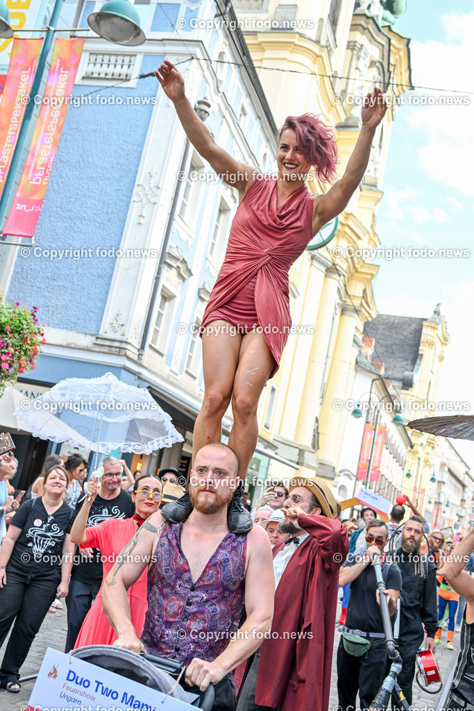 Pflasterspektakel_ 35. Linzer Pflasterspektakel 2023_ 19.07.2023-29 | 19.07.2023, Linz, AUT, 35. Linzer Pflasterspektakel 2023, im Bild diverse Kuenstler