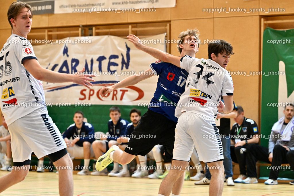 SC Ferlach vs. roomz JAGS Vöslau | #17 Kelih Markus SC Ferlach, #66 DOBLHOFF-DIER, Moritz roomz JAGS Vöslau, #34 BACHMANN Moritz roomz JAGS Vöslau, SC Ferlach vs. roomz JAGS Vöslau, SC Ferlach vs. roomz JAGS Vöslau am 08.11.2025 in Ferlach (Ballspielhalle Ferlach), Austria, (Photo by Bernd Stefan)