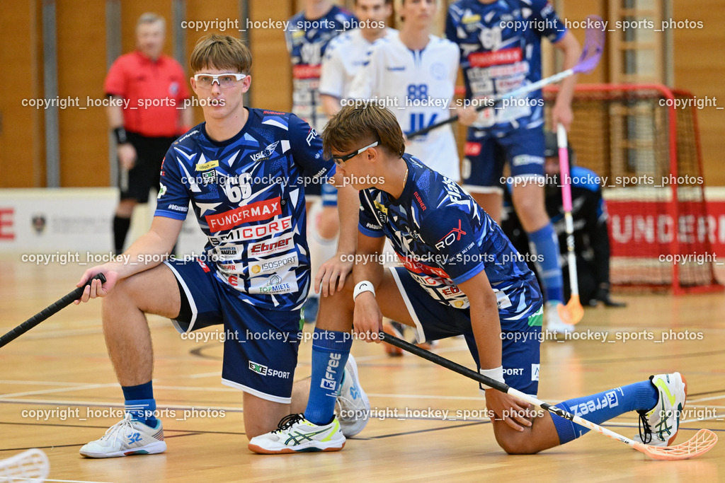 VSV Unihockey vs. Dunai Krokodilok 9.9.2023 | #66 Jakob Rainer, #16 Manuel Flaschberger