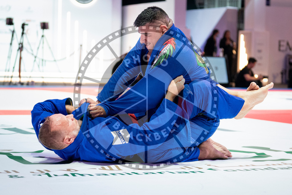 20231107PBB6745 | Fighters compete during the AJP World Master Championship in the Mubadala Arena in Abu Dhabi, Arab United Emirates, on November 7, 2023.