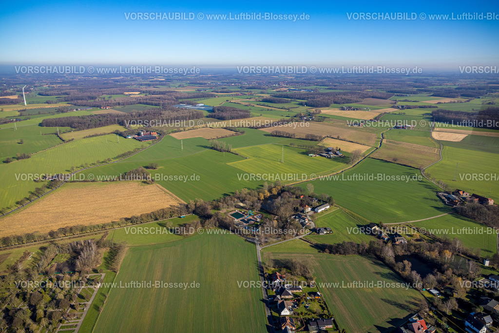 Selm230205766 | Luftbild, Freibad Selm, Wiesen und Felder, Selm, Münsterland, Nordrhein-Westfalen, Deutschland