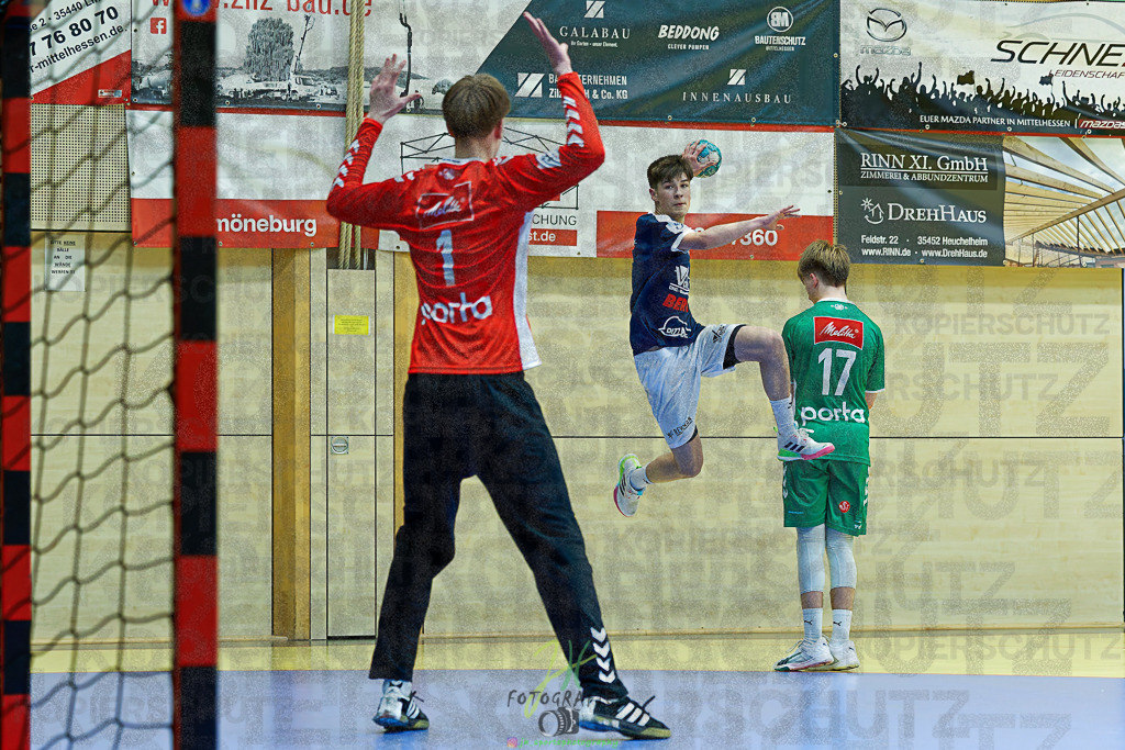 mJB Pokalrunde dt. Meisterschaft, TV Hüttenberg - TSV GWD Minden | mJB Pokalrunde dt. Meisterschaft, TV Hüttenberg - TSV GWD Minden am 15.03.2025 in Münchholzhausen (Sporthalle Münchholzhausen)Photo © 2025 - Jörg Heinrich - Realisiert mit Pictrs.com