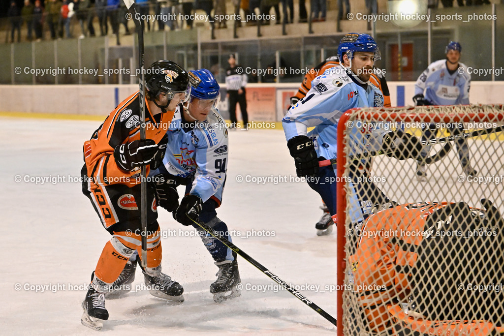 USC Velden vs. ESC Steindorf 9.1.2023 | #96 Höffernig Sebastian, #91 Kravanja Kristian, #11 Toff Nico