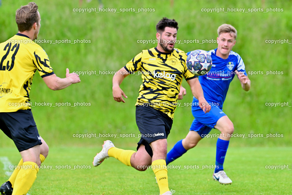 SV Wernberg vs. FC Faakersee | #23 Roman Adunka FC Faakersee, #31 Arnel Mulahalilovic FC Faakersee, SV Wernberg vs. FC Faakersee, SV Wernberg vs. FC Faakersee am 01.06.2024 in Wernberg (Sportplatz Wernberg), Austria, (Photo by Bernd Stefan)
