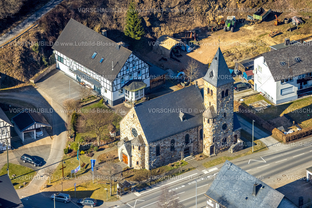 Kirchhundem250308428Benolpe | Luftbild, St. Elisabeth Kirche, Benolpe, Kirchhundem, Sauerland, Nordrhein-Westfalen, Deutschland