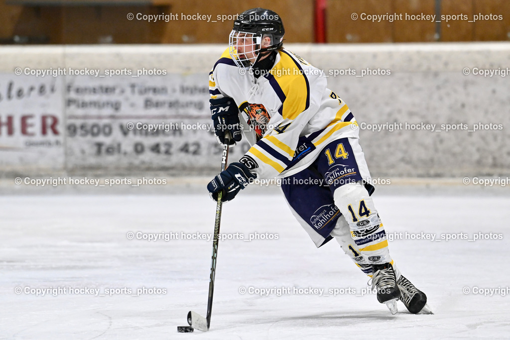 EC Tigers Paternion vs. Tarco Wölfe II | #14 Tschurnig Daniel EC Tigers Paternion, EC Tigers Paternion vs. Tarco Wölfe II, EC Tigers Paternion vs. Tarco Wölfe II am 19.12.2024 in Spittal an der Drau (Eissportzentrum Spittal), Austria, (Photo by Bernd Stefan)