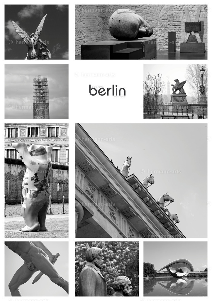 Collage_skulpturen berlin | Photo Foto Kunst Art schwarzweiss Bilder Rheine Münster Berlin Blumen 