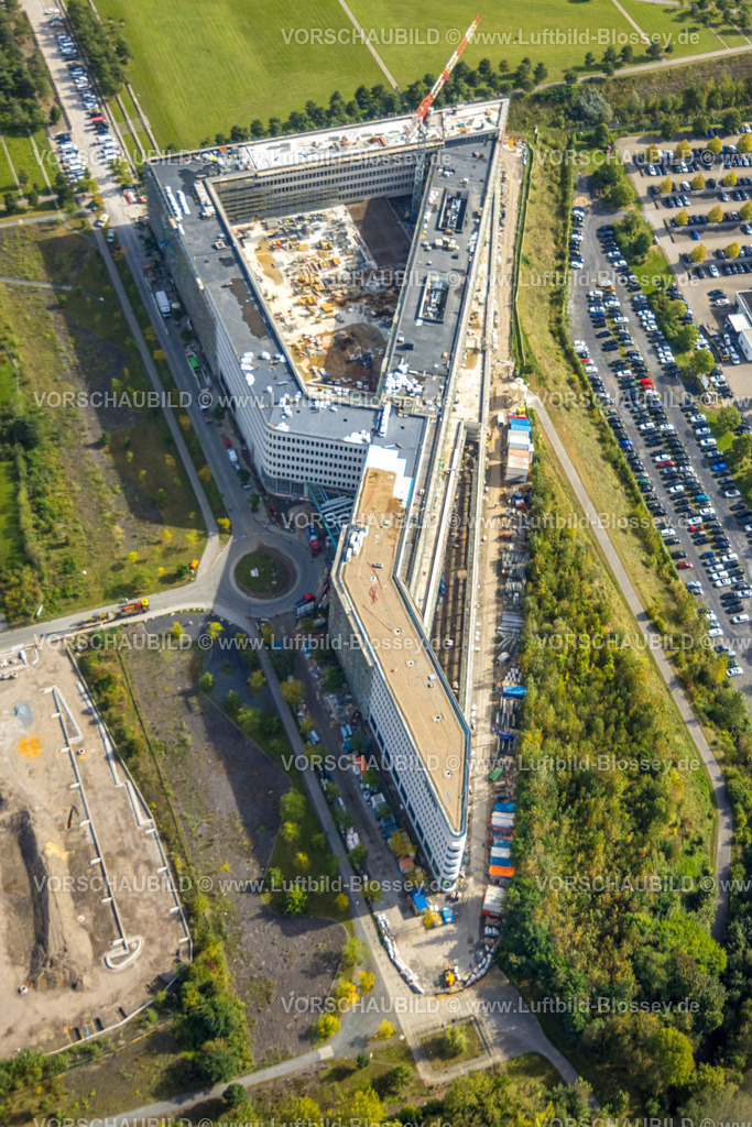 Dortmund231000275 | Luftbild, Technologiepark Gewerbegebiet Phoenix West, Baustelle Materna Hauptzentrale, Hörde, Dortmund, Ruhrgebiet, Nordrhein-Westfalen, Deutschland
