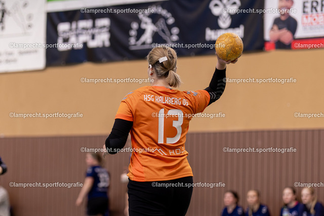 Handball I Damen I Saison 2025-2026 I Verbandsliga Süd I 15. Spieltag I HSG Kalkberg 06 - HSG Holsteinische Schweiz 115 | Kaja Pauline Tiegs (13, HSG Kalkberg 06) - Realisiert mit Pictrs.com