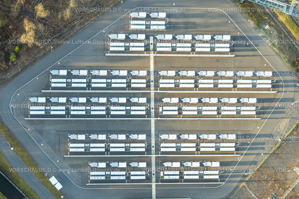 Hamm260204322-2 | Luftbild, Batterienspeicher Stellplatz am RWE Kraftwerk Westfalen, Uentrop, Hamm, Ruhrgebiet, Nordrhein-Westfalen, Deutschland