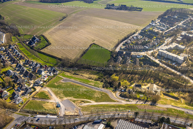 Heiligenhaus240301910 | Luftbild, Wohngebiet Einfamilienhäuser Tersteegenstraße und Baustelle am Südring, Leubeck, Heiligenhaus, Ruhrgebiet, Nordrhein-Westfalen, Deutschland