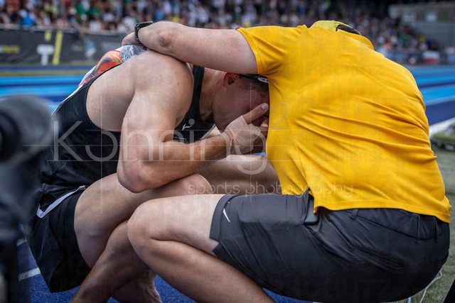 Multisport Event; Ratingen, 28.06.2026 | RATINGEN, GERMANY - JUNE 28, 2026 : Marcel Meyer (GER / Germany) sad after the decathlon during the Multisport Event at Stadion Ratingen on June 28, 2026 in Ratingen, Germany.