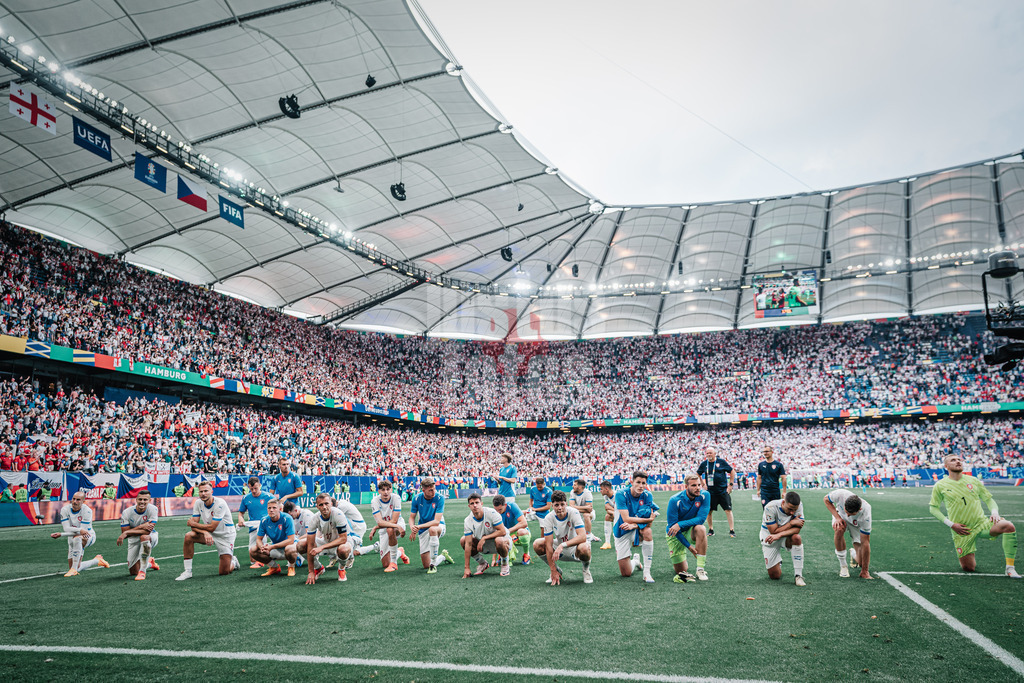 Fußball | Herren | UEFA-Fußball-Europameisterschaft 2024 | Gruppe B | Kroatien vs. Albanien | 19.06.2024 | Team Tschechien nach dem Spiel