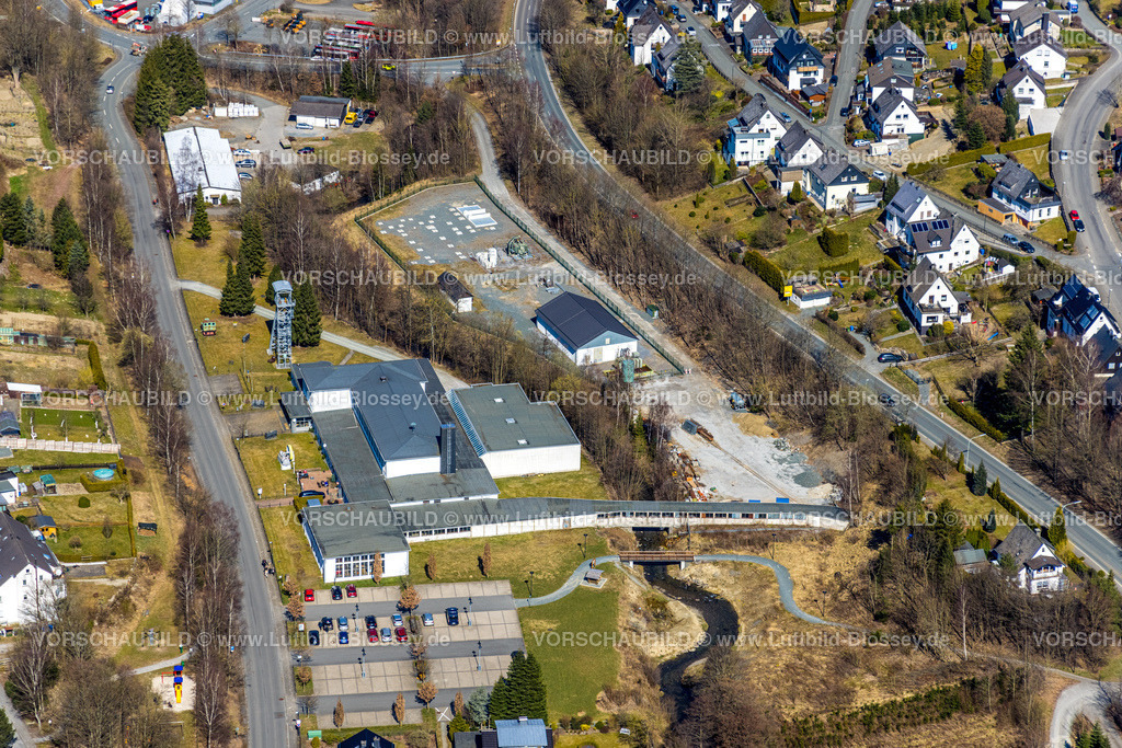 Bestwig220303047 | Luftbild, Sauerländer Besucherbergwerk Ramsbeck, Bergbaumuseum, Ramsbeck, Bestwig, Sauerland, Nordrhein-Westfalen, Deutschland