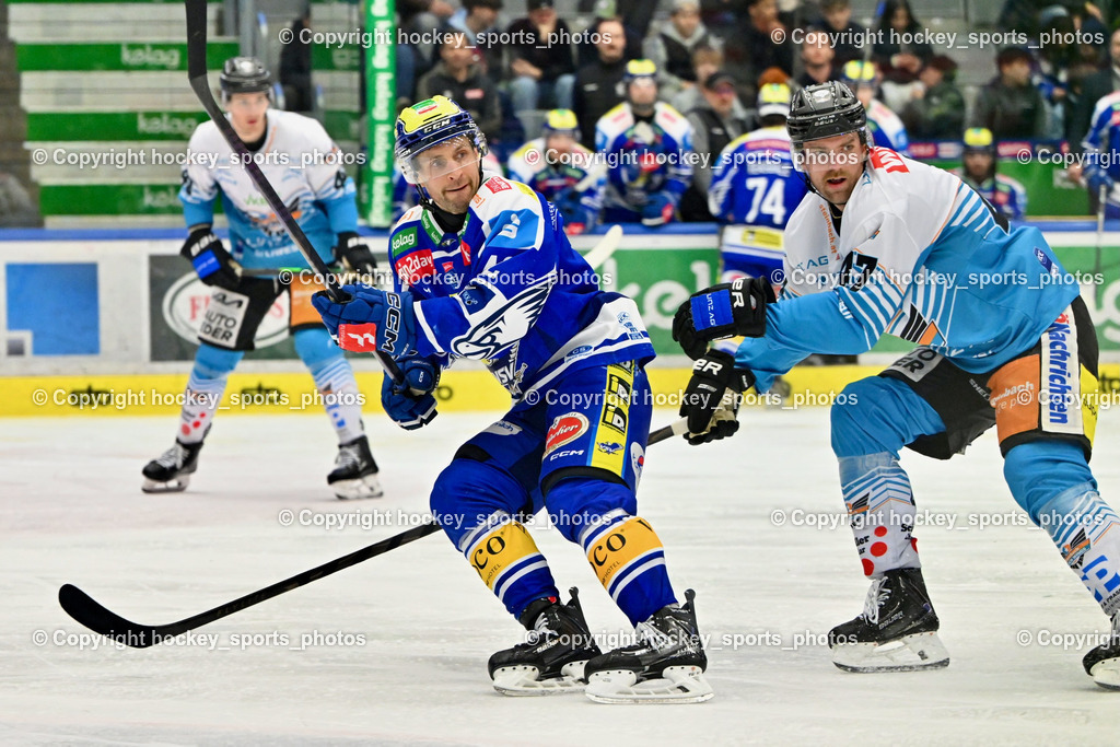 EC IDM WÄRMEPUMPEN VSV vs. Steinbach Black Wings Linz | #42 Alex Wall EC VSV, #47 Logan Roe  Black Wings Linz, EC IDM WÄRMEPUMPEN VSV vs. Steinbach Black Wings Linz, EC IDM WÄRMEPUMPEN VSV vs. Steinbach Black Wings Linz am 04.03.2026 in Villach (Stadthalle Villach), Austria, (Photo by Bernd Stefan)