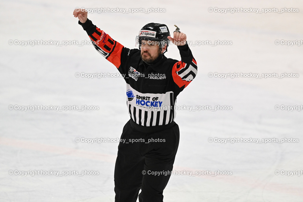 ESC Sparkasse Steindorf vs. ESV Ferlach | WIDMANN Florian Referee, ESC Sparkasse Steindorf vs. ESV Ferlach, ESC Sparkasse Steindorf vs. ESV Ferlach am 22.02.2026 in Steindorf  (Ossiachersee Halle ), Austria, (Photo by Bernd Stefan)