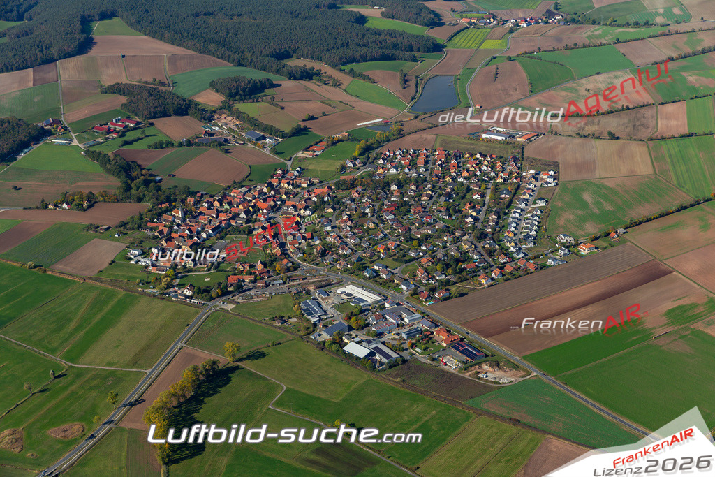 Das Luftbild der Stadt Steppach wurde 2019 vom Flugzeug heraus erstellt (keine Drohne) Aufnahmehöhe ca.400 Meter- hohe Auflösung- beste Druck-Qualität garantiert!