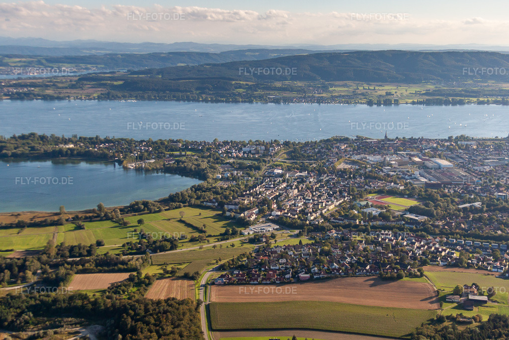 Luftbild: Uferbereich des Bodensee in Radolfzell am Bodensee im Bundesland Baden-Württemberg in Deutschland. Foto: IMG_71570.jpg vom 30.08.2014 durch Werner Riehm/FLY-FOTO.de