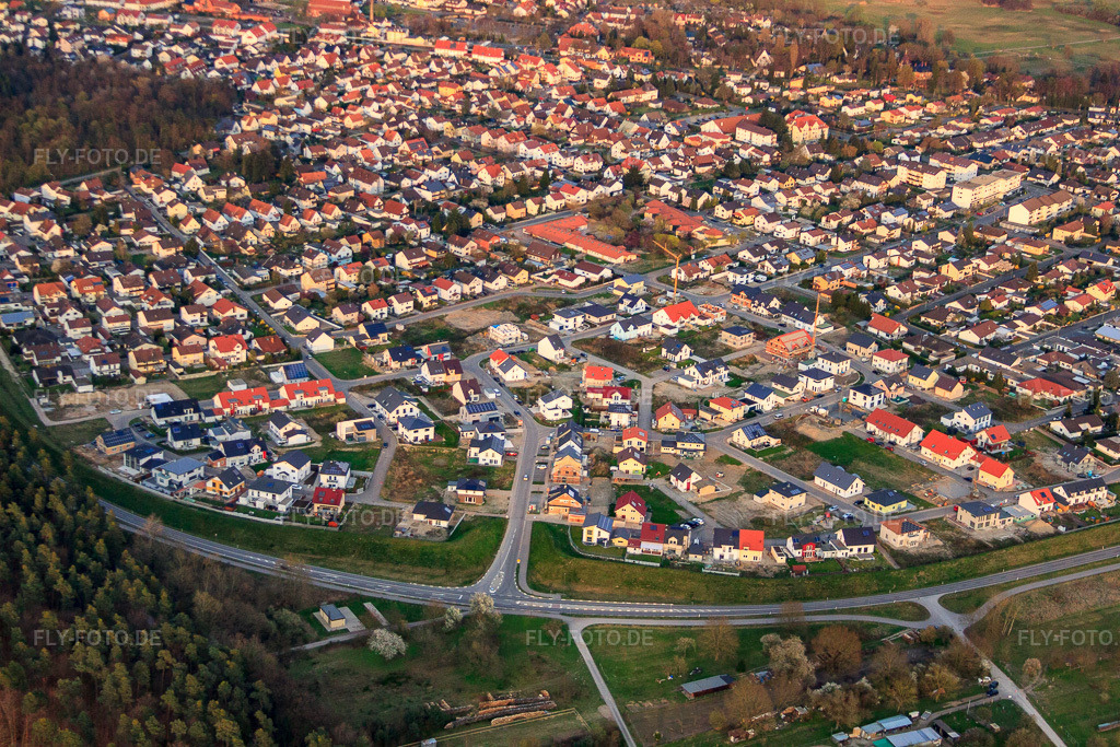 Luftbild: Vogelring in Jockgrim im Bundesland Rheinland-Pfalz in Deutschland. Foto: IMG_63341.jpg vom 28.03.2014 durch Werner Riehm/FLY-FOTO.de