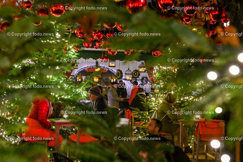 Weihnachtsmarkt_ Linz_ 22.11.2023-31 | 22.11.2023, Linz, AUT, Klosterhof, im Bild Winterzauber, Weihnachtsmarkt, Winterwald, Besucher, Tradition, Brauchtum, Beleuchtung, Tannen, Baume, Speisen, Getraenke
