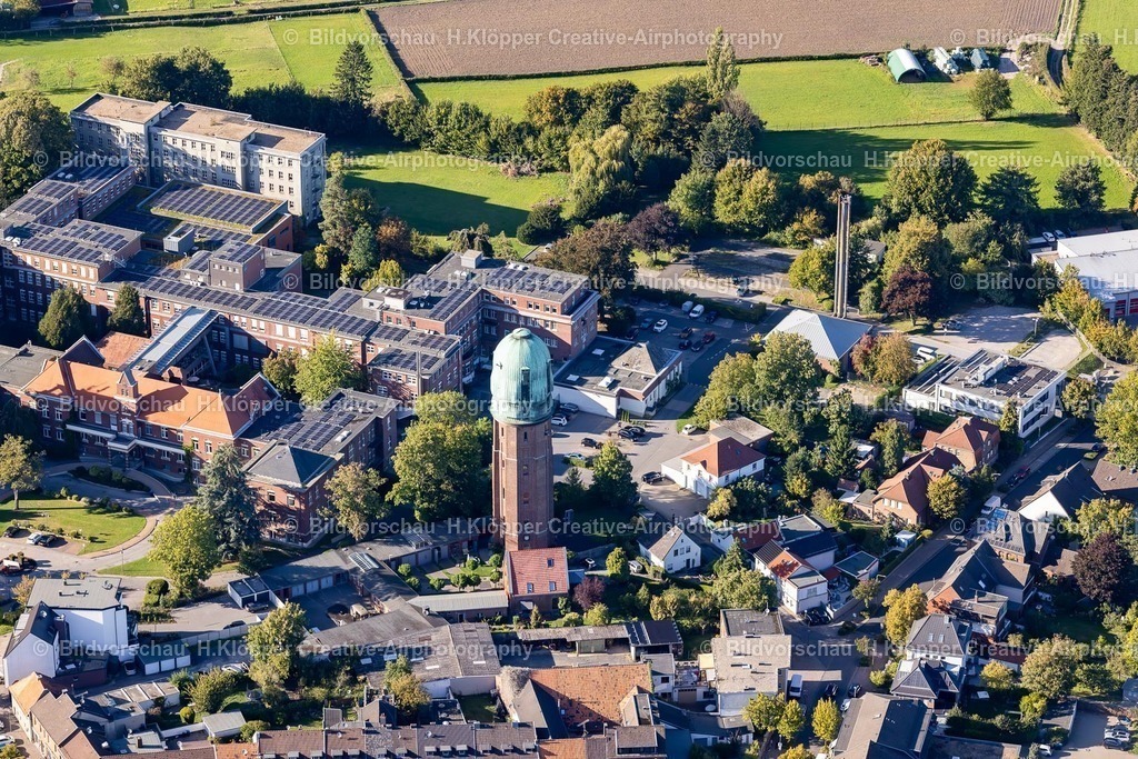 Lufbilder Würselen-6262 | Bauwerk des Industriedenkmales Wasserturm " Bardenberger Wasserturm " an der Niederbardenberger Straße in Würselen im Bundesland Nordrhein-Westfalen, Deutschland - Realisiert mit Pictrs.com