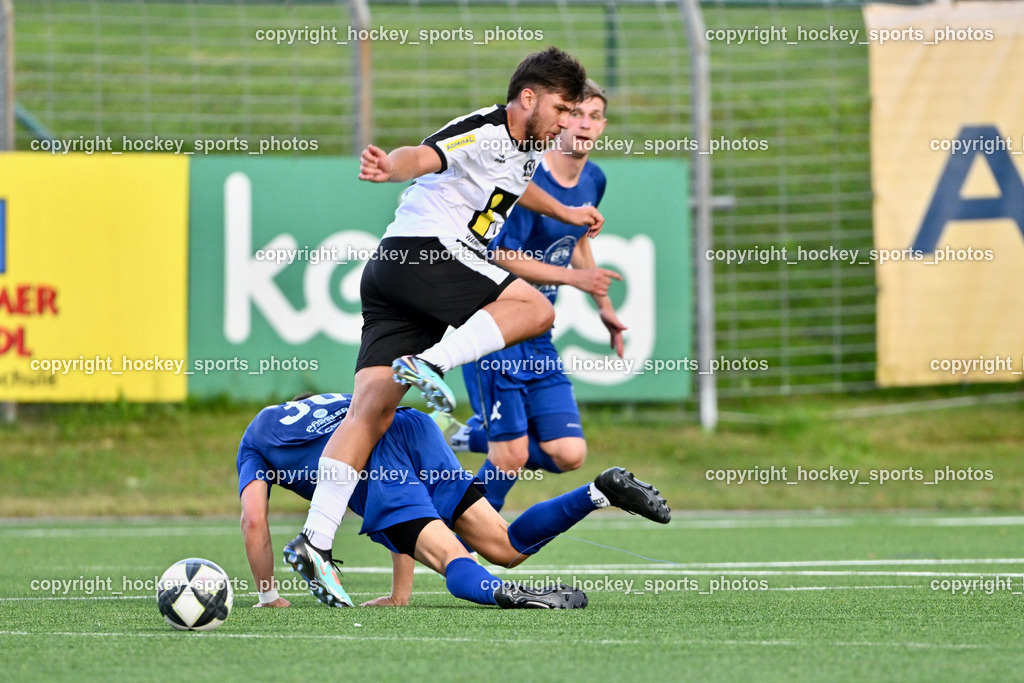 SV Spittal vs. UNION Matrei | #15 Dino Matoruga SV Spittal, #30 Manuel Hanser UNION Matrei, SV Spittal vs. UNION Matrei, SV Spittal vs. UNION Matrei am 17.08.2025 in Spittal an der Drau (Goldeck Stadion), Austria, (Photo by Bernd Stefan)