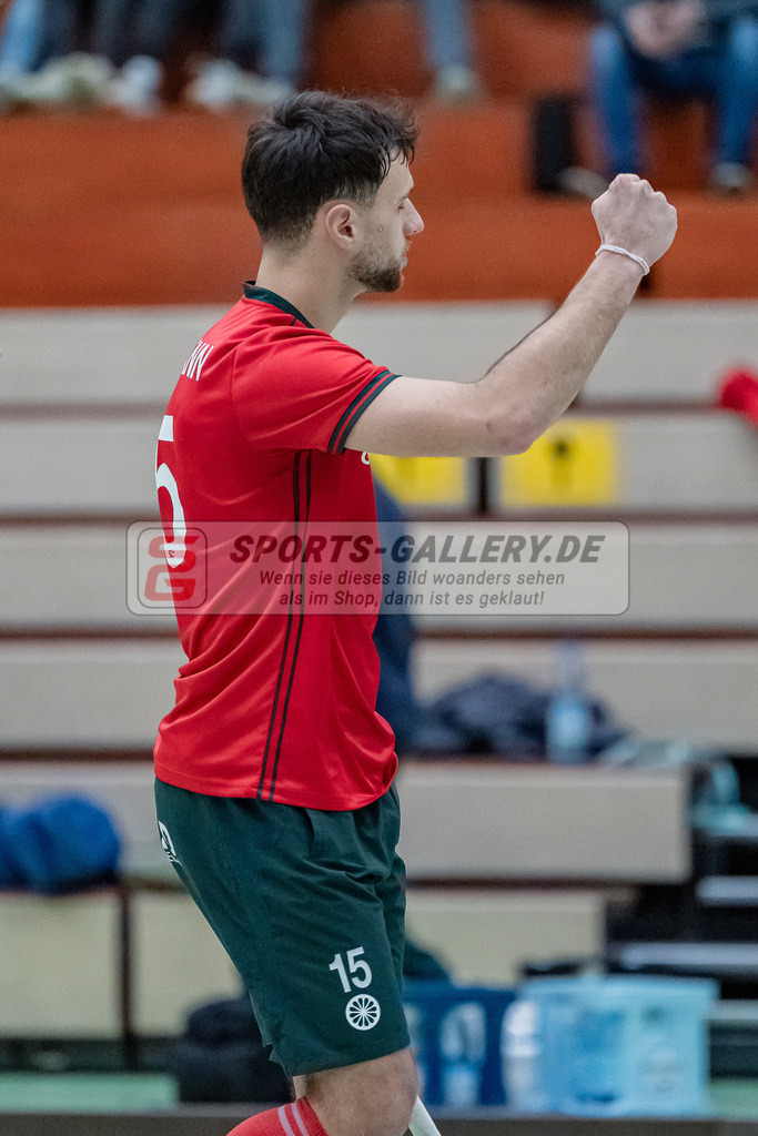 HK_20231216_107435 | 1. Bundesliga Herren  Crefelder HTC - Blau Weiß Köln am 16.12.2023 Sporthalle Glockenspitz, Krefeld , Bachmann Lucas Maximilian ( Crefelder HTC #15 )