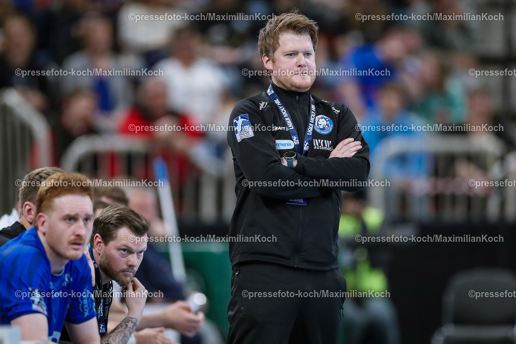 Due1HBL02062402071 | 02.06.2024, Handball, Düsseldorf, PSD-Bank Dome, Liqui Moly Handball Bundesliga, Spieltag 34, Saison 2023 2024, Bergischer HC - SG Flensburg-Handewitt: Headcoach Trainer Markus Pütz (Bergischer HC)