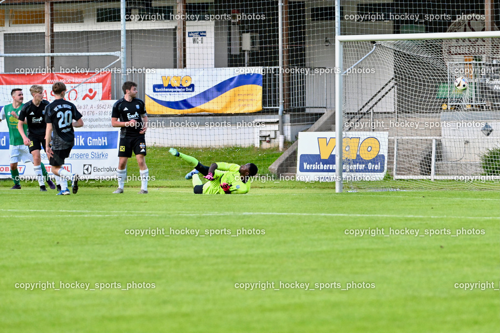 WSG Radenthein vs. URC Thal Assling | #99 Ayotunde Ezekiel Ikuepamitan URC Thal Assling, #5 Tobias Markus Trojer URC Thal Assling, #20 Lorenz Sebastian Blassnig URC Thal Assling, WSG Radenthein vs. URC Thal Assling, WSG Radenthein vs. URC Thal Assling am 30.05.2025 in Radenthein (Sportplatz Radenthein), Austria, (Photo by Bernd Stefan)