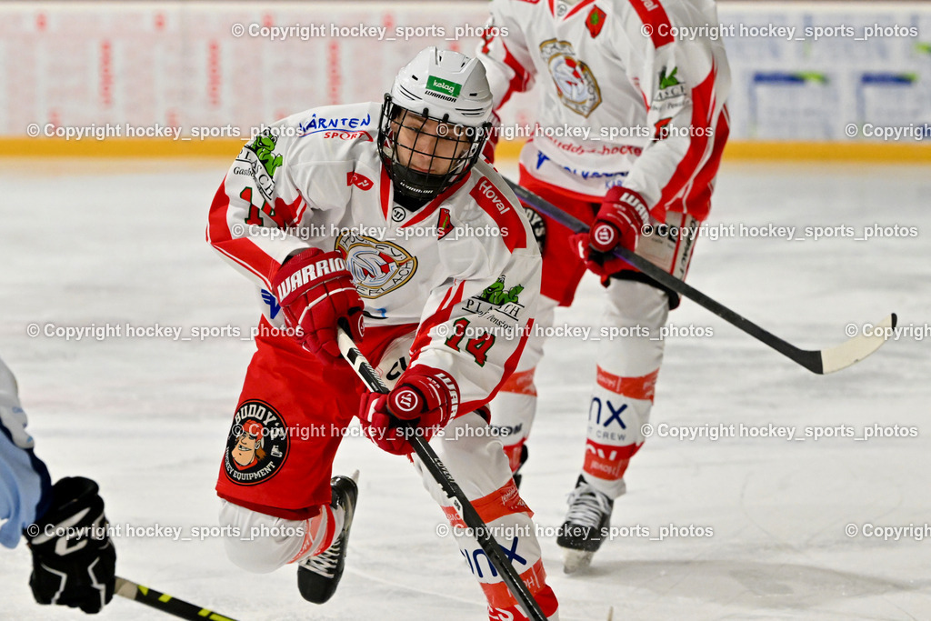 ESV FERLACH vs. ESC SOCCERZONE STEINDORF | #14 Kraßnigg Florian ESV Ferlach, ESV FERLACH vs. ESC SOCCERZONE STEINDORF, ESV FERLACH vs. ESC SOCCERZONE STEINDORF am 22.11.2024 in Ferlach (Eishalle Ferlach ), Austria, (Photo by Bernd Stefan)