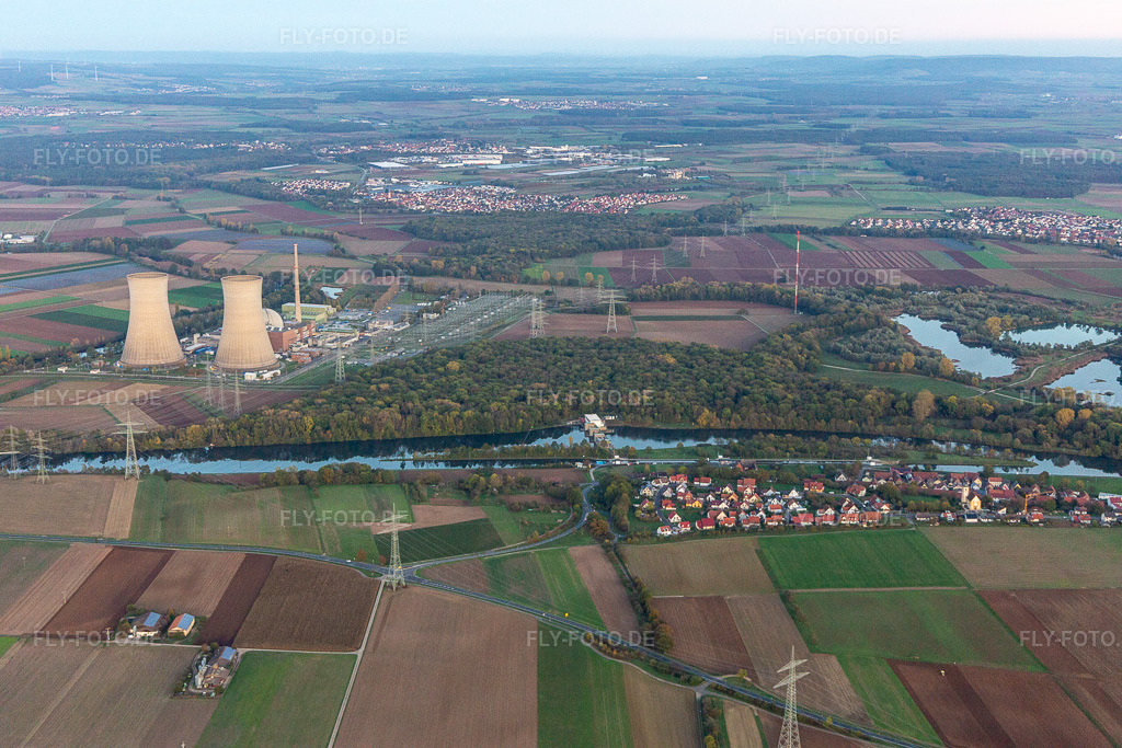 Luftbild: KKG in Grafenrheinfeld im Bundesland Bayern in Deutschland. Foto: IMG_119772.jpg vom 26.10.2019 durch Werner Riehm/FLY-FOTO.de