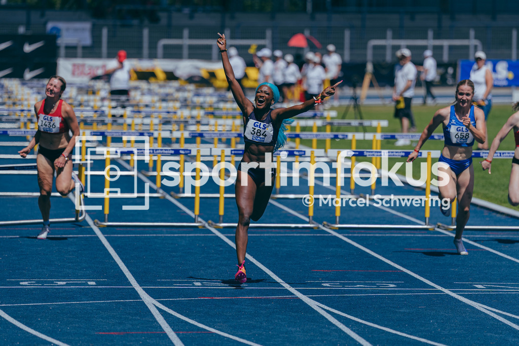 Deutsche Meisterschaften U20 / U16 2026 | Daryl Ndasi, Munich Athletics, 384, 110 Meter Hürden, Finale,Deutsche Meisterschaften der U20 &amp; U16 2026, Lohrheidestadion Bochum-Wattenscheid, 12.07.2026. Foto: Marcel Schwering / sportimfokus - Realisiert mit Pictrs.com