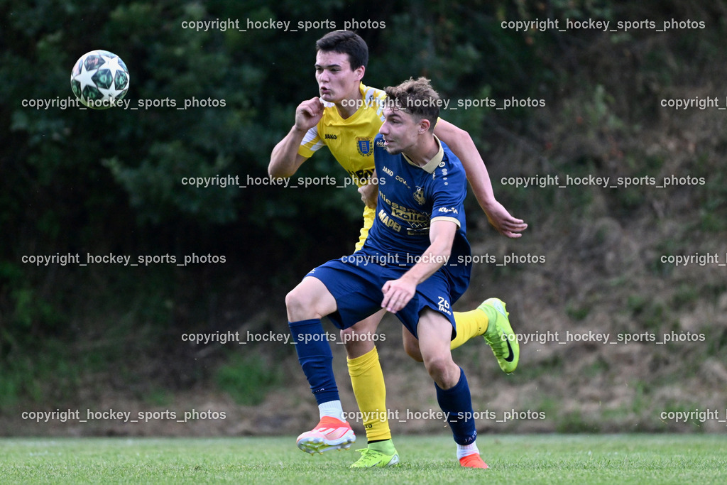 SV Malta vs. ATUS Velden | #26 Luka Nemet ATUS Velden, #19 Sandro Winkler SV Malta, SV Malta vs. ATUS Velden, SV Malta vs. ATUS Velden am 19.08.2025 in Malta (Sportplatz Malta), Austria, (Photo by Bernd Stefan)