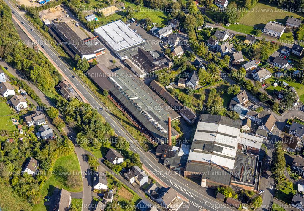 Hilchenbach230911250 | Luftbild, Allenbacher Gewerbepark An der Ferndorf mit Hammerwerk Vorlaender GmbH, Allenbach, Hilchenbach, Siegerland, Nordrhein-Westfalen, Deutschland