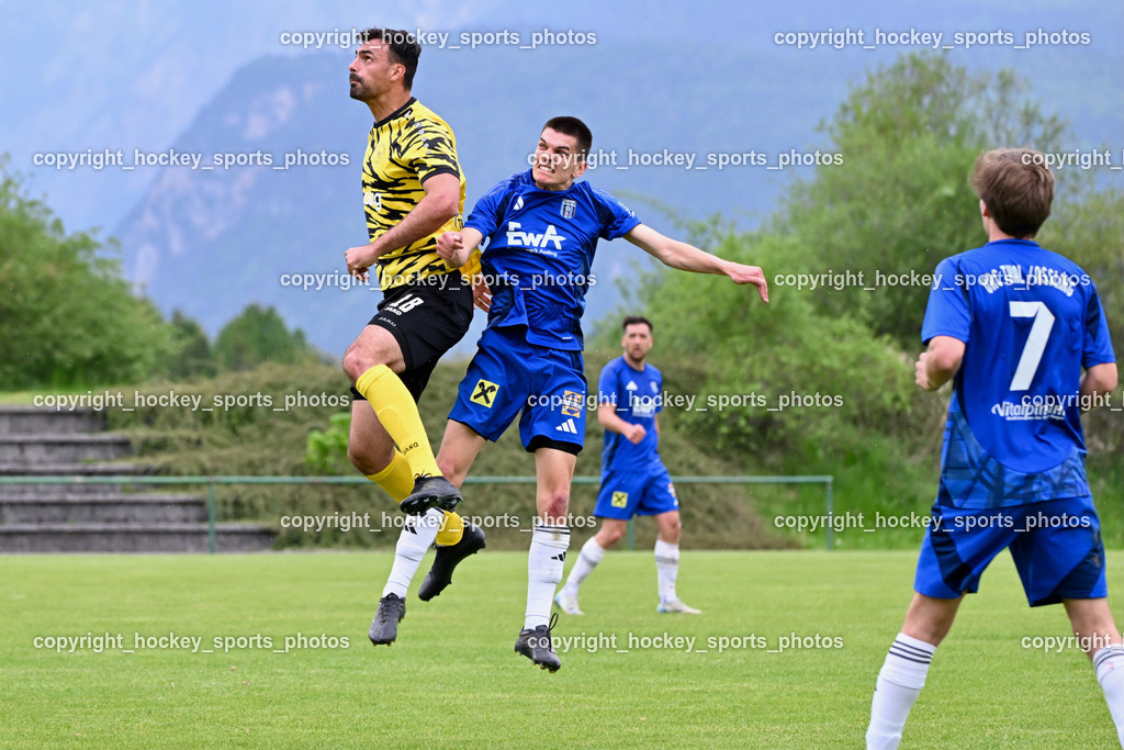 FC Faakersee vs. URC Thal Assling | #18 Andreas Unterguggenberger FC Faakersee, #19 David Bürgler URC Thal Assling, #7 Florian Michael Huber URC Thal Assling, FC Faakersee vs. URC Thal Assling, FC Faakersee vs. URC Thal Assling am 04.05.2025 in Finkenstein (Sportplatz Finkenstein), Austria, (Photo by Bernd Stefan)