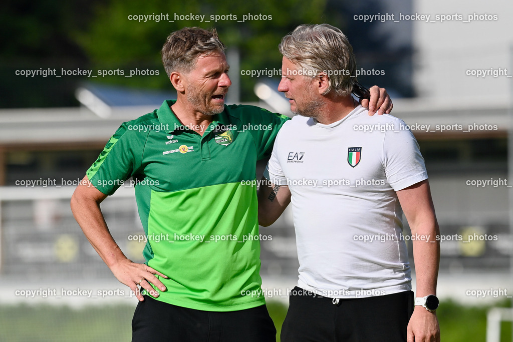WSG Radenthein vs. SV Rapid Lienz 9.6.2023 | Headcoach SV Rapid Lienz Günter Tabernig, Headcoach WSG Radenthein Bernhard Rekelj