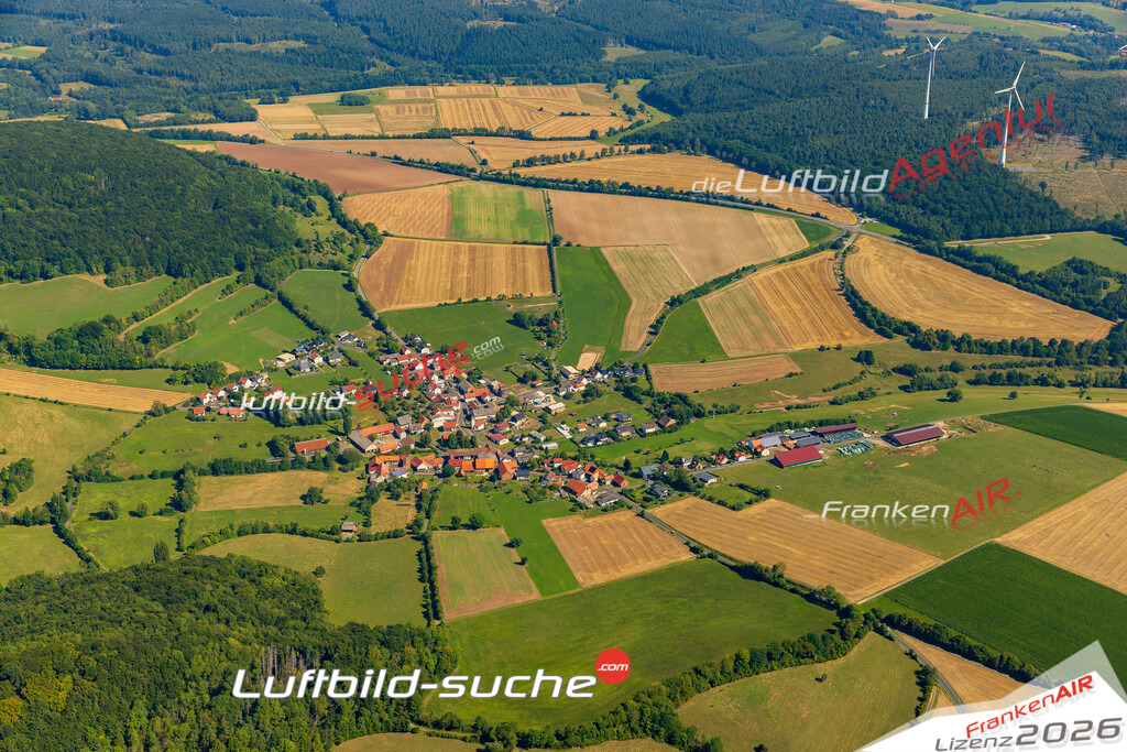 Schrägluftbild  Lautenhausen  Friedewald - Das Luftbild wurde 2025 vom UL-Flugzeug heraus erstellt (ohne Drohne- keine Drohnenaufnahme ) - Hochauflösende Luftaufnahme -Nicht vergleichbar mit Google Maps oder Satelittenbilder- Die Geschenkidee !Mit Lizenz und Bildrechte bestellbar