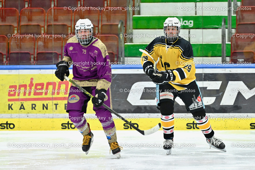 EC Kellerberg vs. EC Arnoldstein | #79 Spendier Helge EC Kellerberg, #29 Moritz Daniel EC Arnoldstein, EC Kellerberg vs. EC Arnoldstein, EC Kellerberg vs. EC Arnoldstein am 03.02.2025 in Villach (Stadthalle Villach), Austria, (Photo by Bernd Stefan)