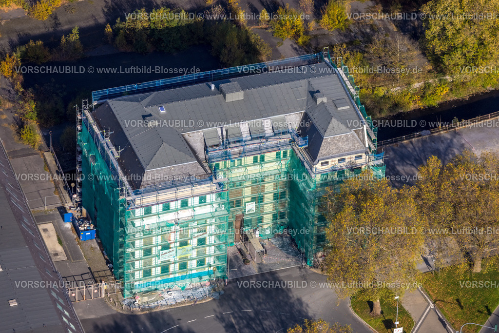 Hagen221016032 | Luftbild, Fassadenrenovierung MVZ Onkologie, Wehringhausen, Hagen, Ruhrgebiet, Nordrhein-Westfalen, Deutschland