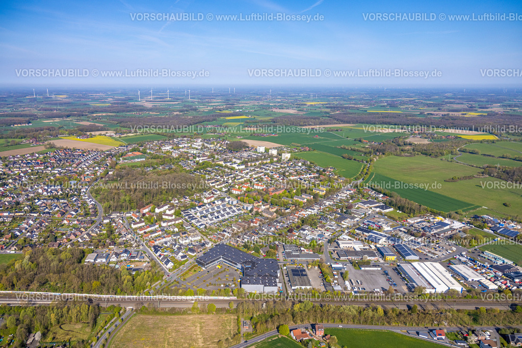 Hamm260400368Heessen | Luftbild, Ortsansicht Wohngebiet Ortsteil Kappenbusch mit Wohnsiedlung Erich-Polkaehn-Straße Reihenhaus Wohnanlage, Stadtbezirk Heessen, Hamm, Ruhrgebiet, Nordrhein-Westfalen, Deutschland
