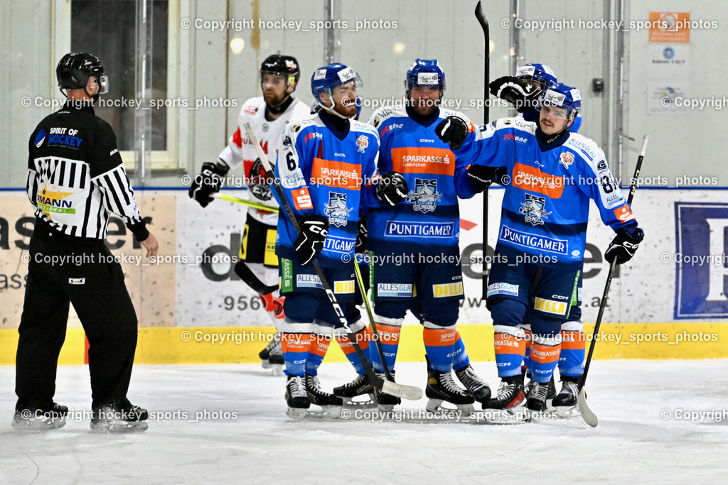 ESC SPARKASSE STEINDORF vs. EV ZELTWEG MURTAL LIONS | Jubel ESC Steindorf Mannschaft, #61 Friedrich Daniel ESC Steindorf, #95 Gelfanov Ruslan ESC Steindorf, #88 Groyer Fabian ESC Steindorf, ESC SPARKASSE STEINDORF vs. EV ZELTWEG MURTAL LIONS, ESC SPARKASSE STEINDORF vs. EV ZELTWEG MURTAL LIONS am 27.12.2025 in Steindorf (Ossiachersee Halle), Austria, (Photo by Bernd Stefan)