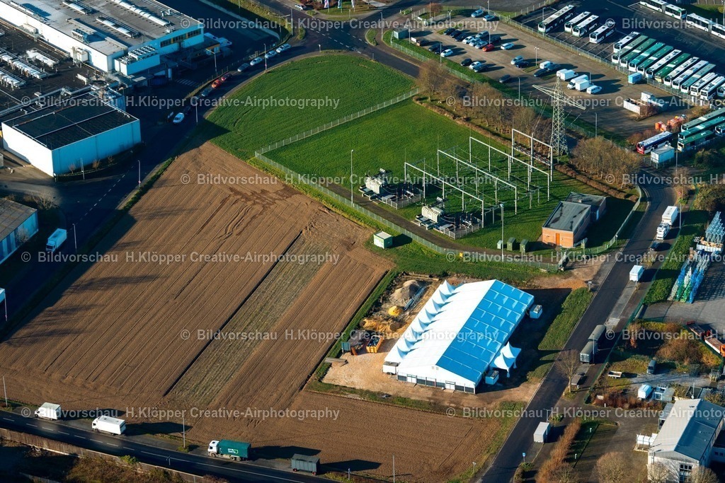 Luftbild Schwalmtal-8559 | Luftbildfotografie Gelände des Umspannwerkes zur Spannungs- Wandlung und elektrischen Strom- Versorgung an der Straße Auf dem Mutzer in Schwalmtal im Bundesland Nordrhein-Westfalen, Deutschland - Realisiert mit Pictrs.com