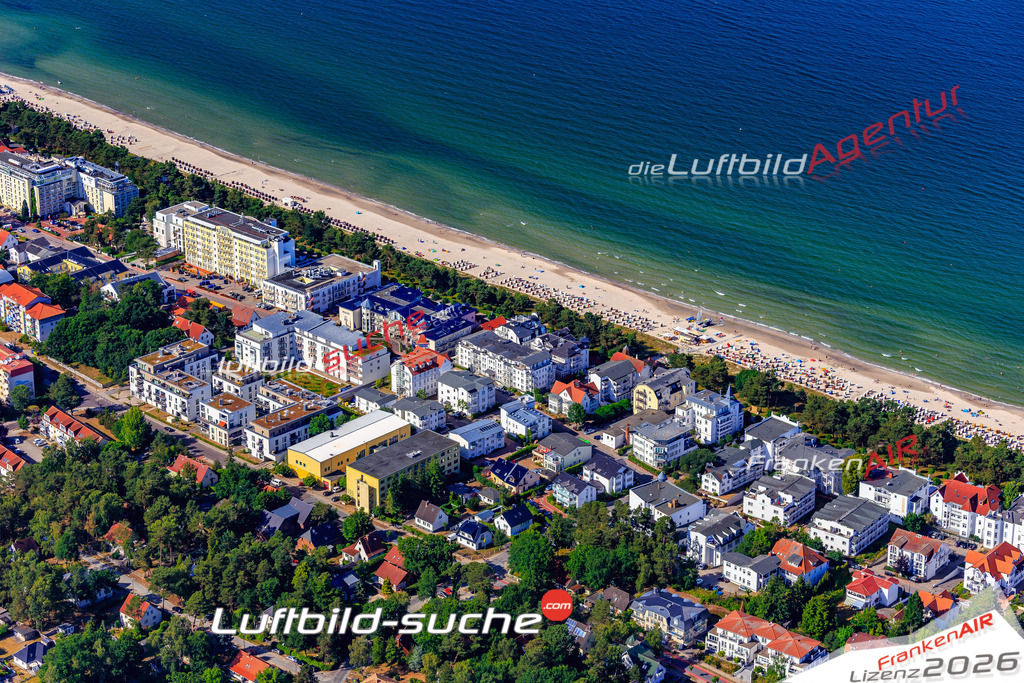 Die Luftbildaufnahme Strand - Binz wurde 2018 mittels Flugzeug (keine Drohne) erstellt. Perfekte Schärfe und Druck- Auflösung- Garantiert!