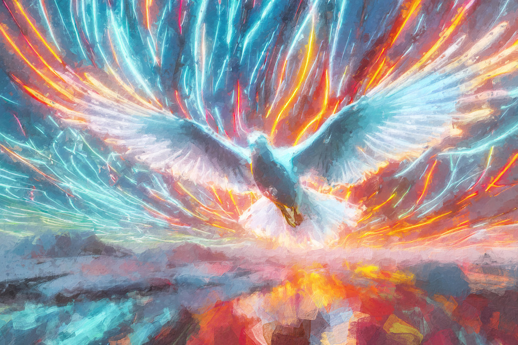 download@pentecost | Moderne Kunst zu Pfingsten mit dem Heiligen Geist als kraftvolle Taube mit Feuer, Wasser und Licht. Starke Dynamik. ++++++++++ ✔ Einzigartiger Designstil von Jonathan Schöps (Master of Arts) +++ ✔ Mit deinem Kauf unterstützt du direkt den selbstständigen Gestalter, unabhängig von Zwischenhändlern +++ ✔ sicher bezahlen per Rechnung, Paypal, Kreditkarte, Vorkasse oder Lastschrift +++ Meine Kunden bewerten undarstellbar mit 4,9/5 ⭐⭐⭐⭐⭐ Sternen.