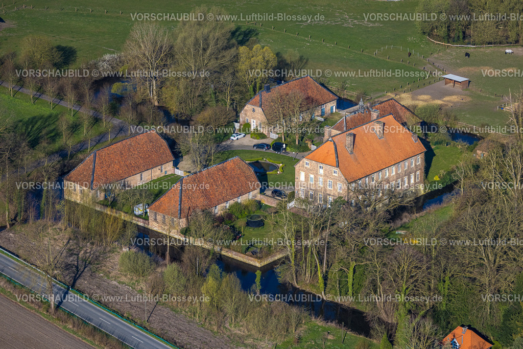 Drensteinfurt250400047HausVenne | Luftbild, Haus Venne, Schlossanlage und Wasserschloss, Sehenswürdigkeit aus dem 18. Jahrhundert, Entwurf von Lambert Friedrich von Corfey, Mersch, Drensteinfurt, Münsterland, Nordrhein-Westfalen, Deutschland
