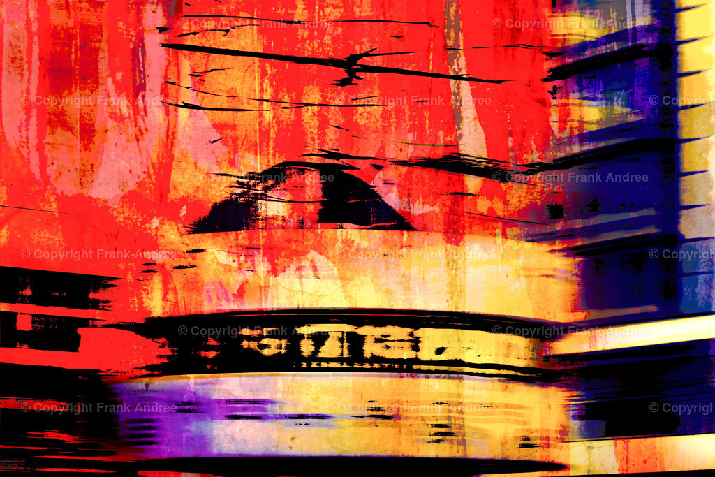 Berlin abstrakt - Weltzeituhr Alexanderplatz | Die Weltzeituhr auf dem Alexanderplatz in Berlin abstrakt. - Realisiert mit Pictrs.com