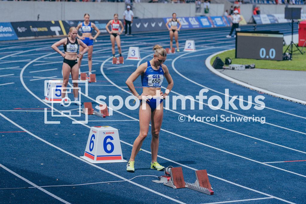 DM U23 U18 Bochum 2026 | Johanna Martin (1. LAV Rostock), Startnummer 650, 400-Meter-Lauf, Deutsche Meisterschaften der U18 &amp; U23 2026, Lohrheidestadion Bochum-Wattenscheid, 04.07.2026 Foto: Marcel Schwering / sportimfokus - Realisiert mit Pictrs.com