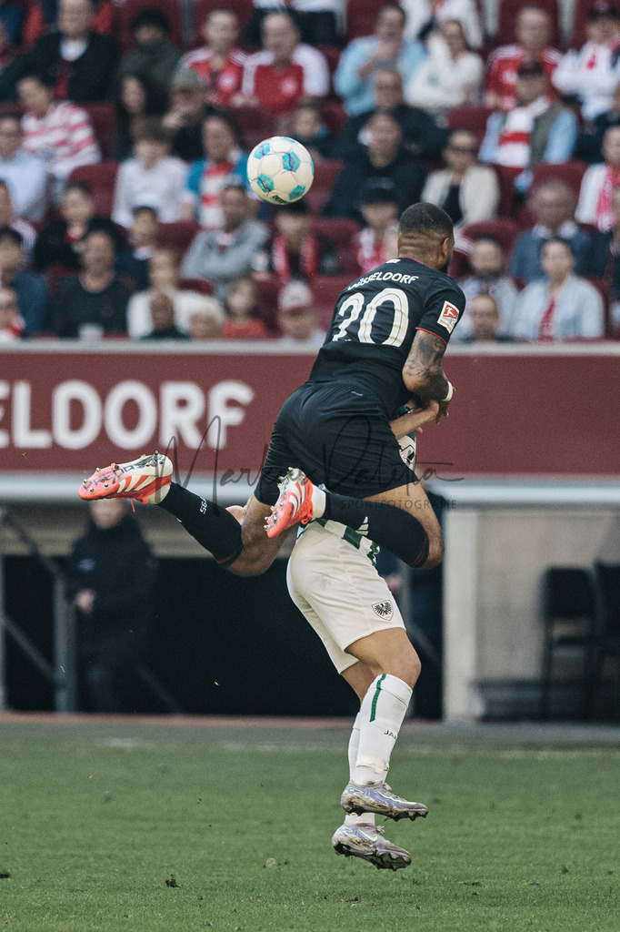 2. Bundesliga, Saison 2024/25, 28. Spieltag: Fortuna Düsseldorf - SC Preußen Münster | Düsseldorf, 05.04.2025: 2. Bundesliga, 28. Spieltag, Fortuna Düsseldorf gegen SC Preußen Münster in der Merkur Spiel-Arena in Düsseldorf. Foto: sportfotografie.ms | Markus Paletta - Realisiert mit Pictrs.com