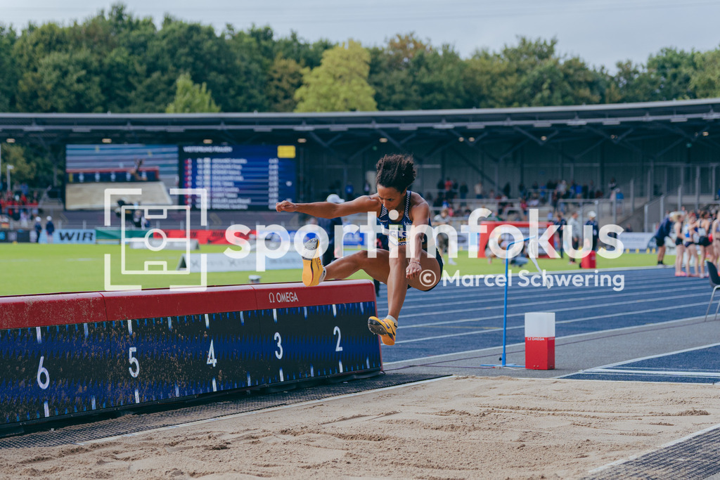 Deutsche Meisterschaften der Frauen und Männer 2026 | Malaika Mihambo, LG Kurpfalz, Weitsprung, Deutsche Meisterschaften der Frauen und Männer 2026, Lohrheidestadion Bochum-Wattenscheid, 26.07.2026. Foto: Marcel Schwering / sportimfokus - Realisiert mit Pictrs.com